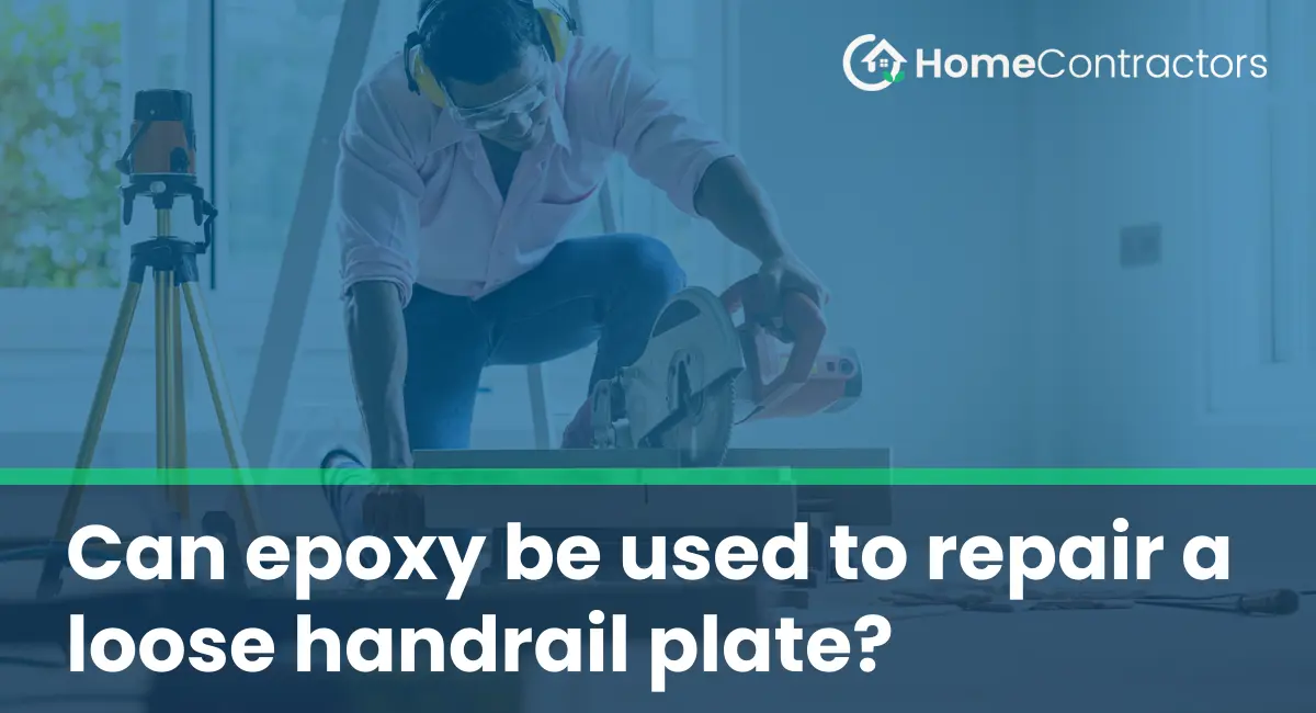 Can epoxy be used to repair a loose handrail plate?