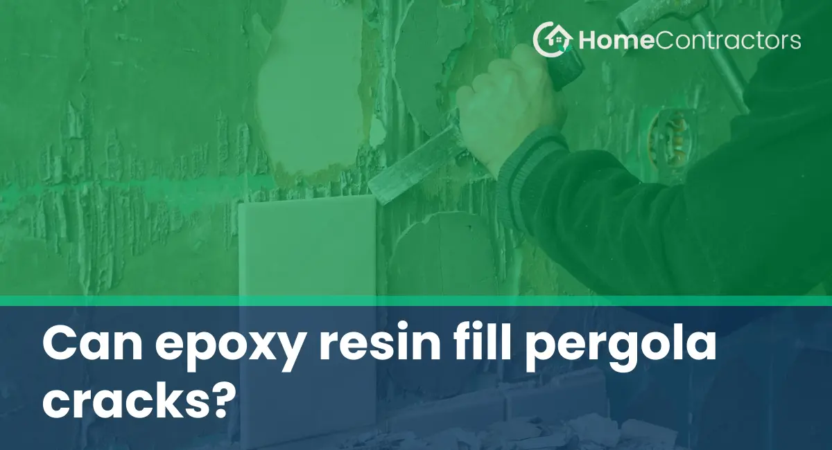 Can epoxy resin fill pergola cracks?