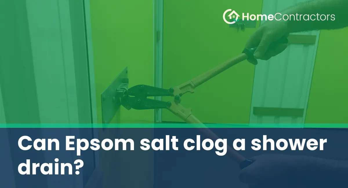 Can Epsom salt clog a shower drain?