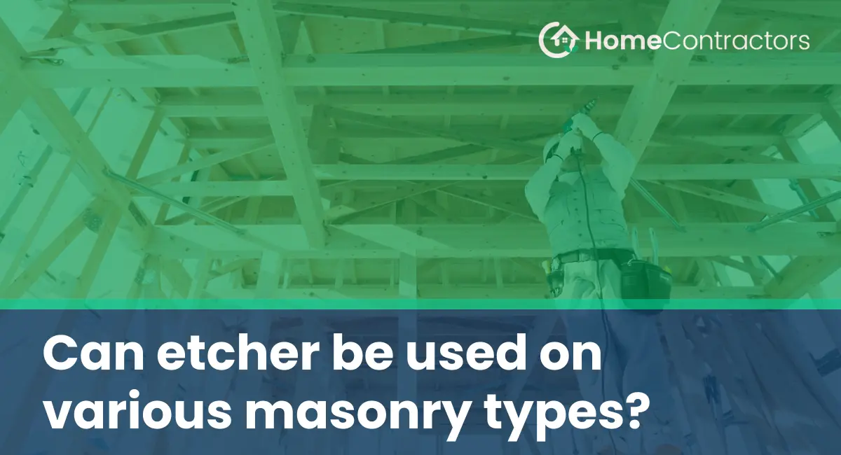 Can etcher be used on various masonry types?