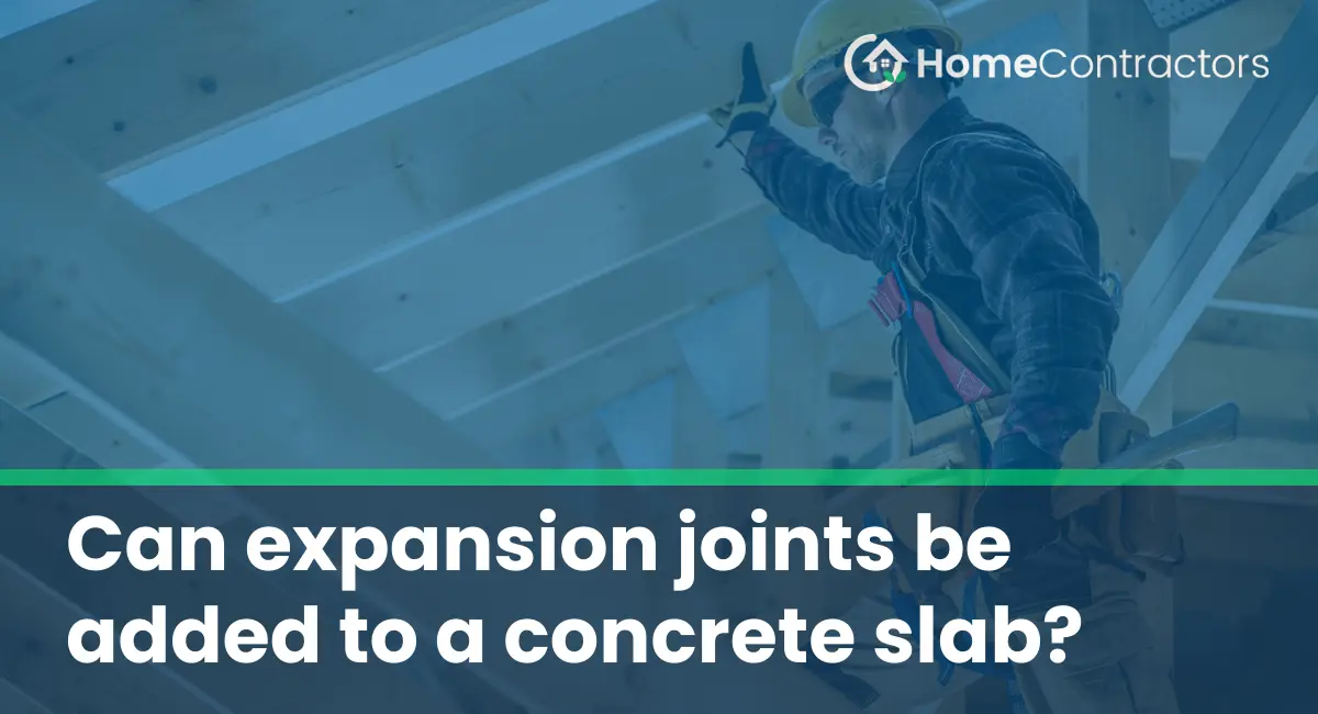 Can expansion joints be added to a concrete slab?