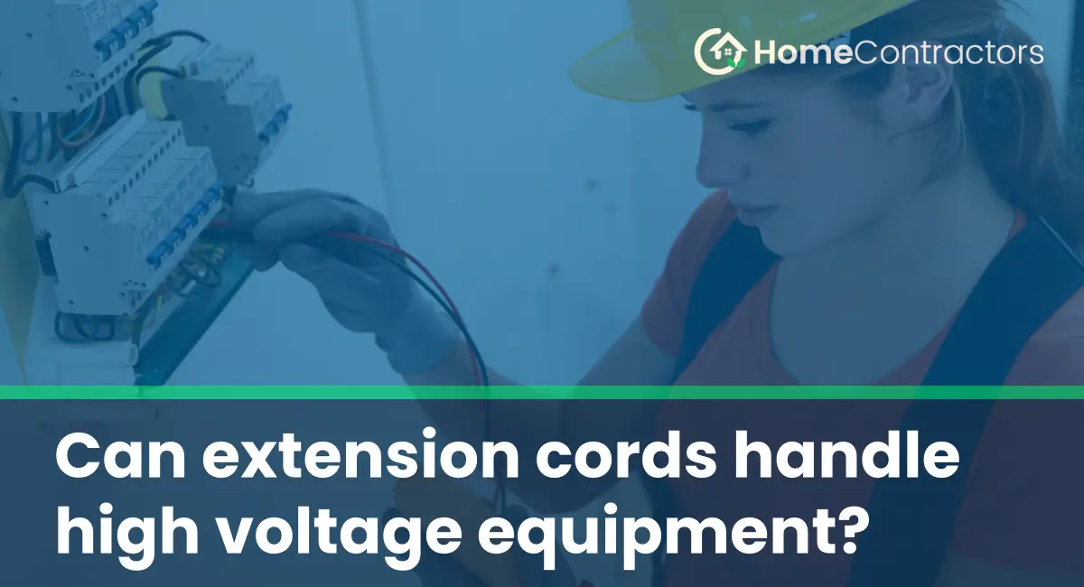 Can extension cords handle high voltage equipment?