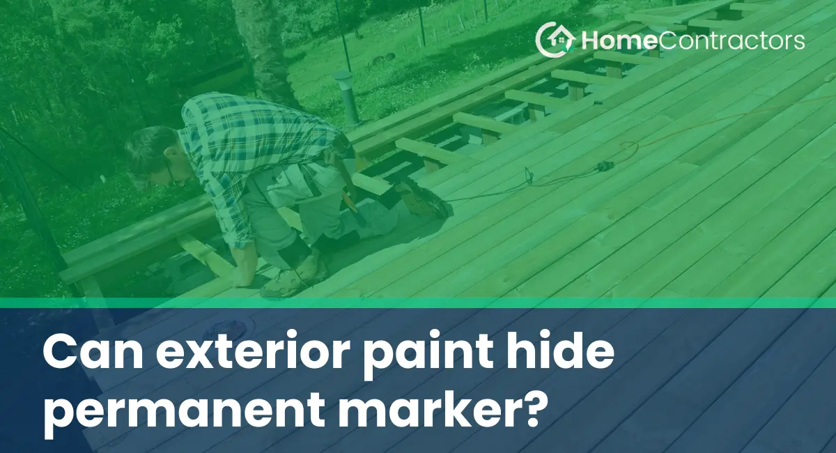 Can exterior paint hide permanent marker?