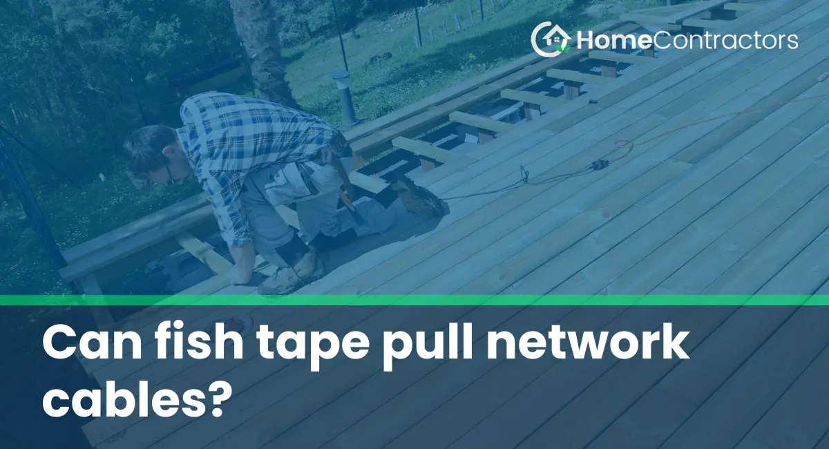 Can fish tape pull network cables?