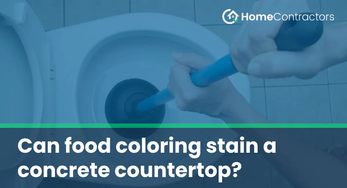 Can food coloring stain a concrete countertop?