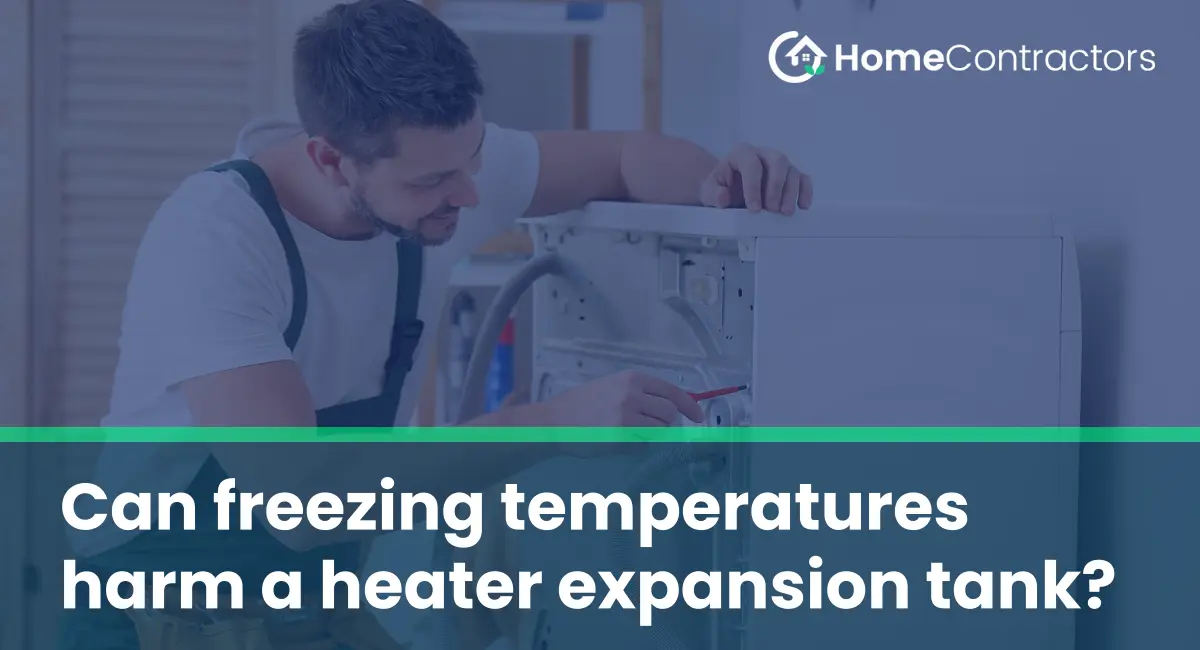 Can freezing temperatures harm a heater expansion tank?