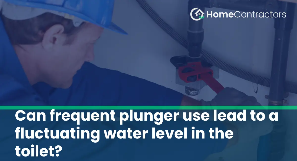 Can frequent plunger use lead to a fluctuating water level in the toilet?