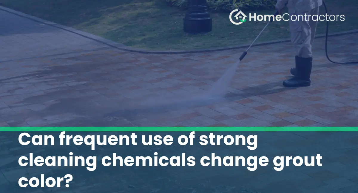 Can frequent use of strong cleaning chemicals change grout color?