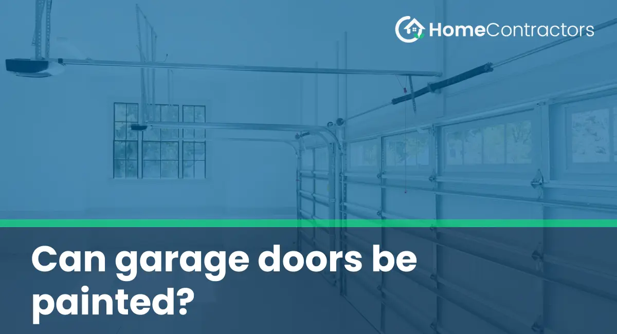 Can garage doors be painted?