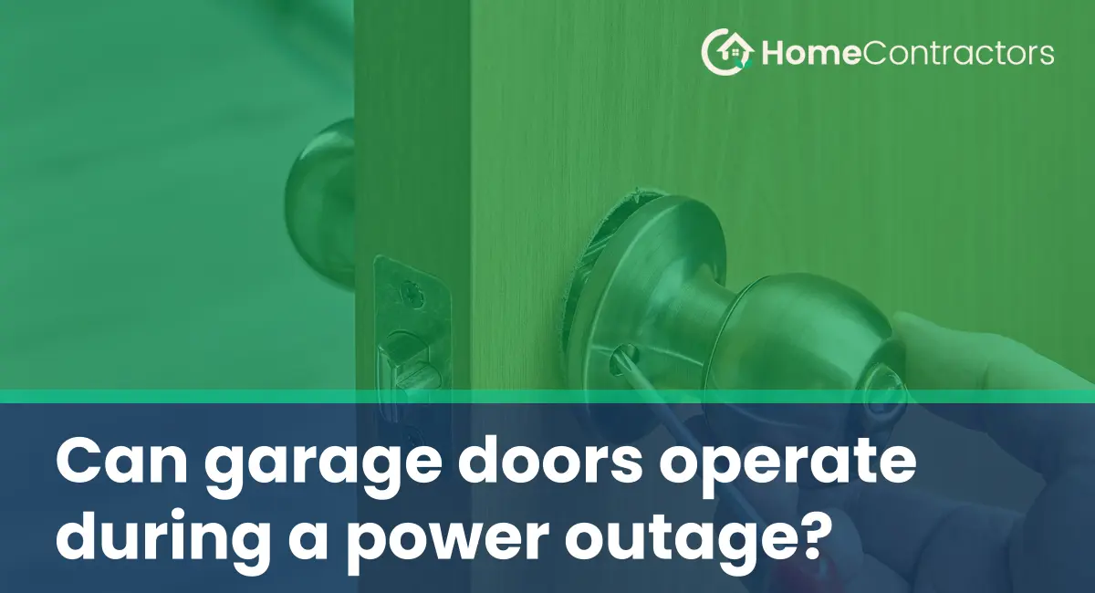 Can garage doors operate during a power outage?
