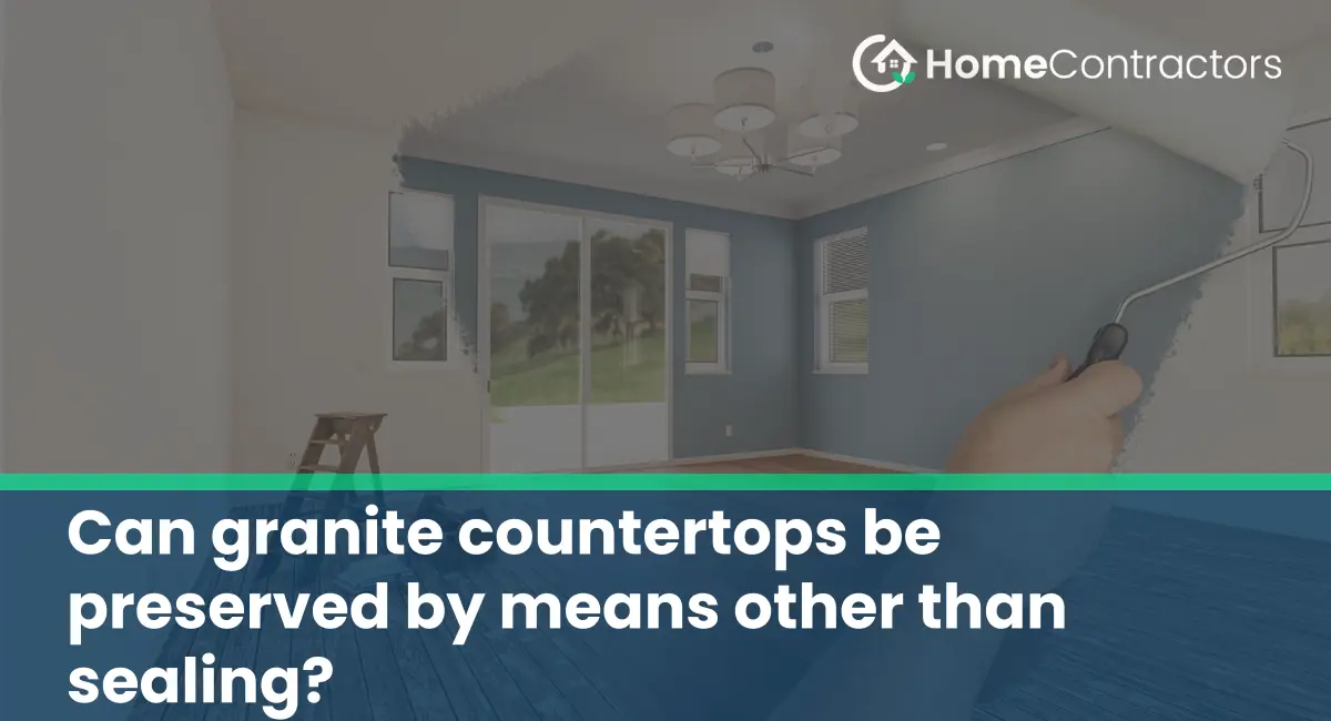 Can granite countertops be preserved by means other than sealing?