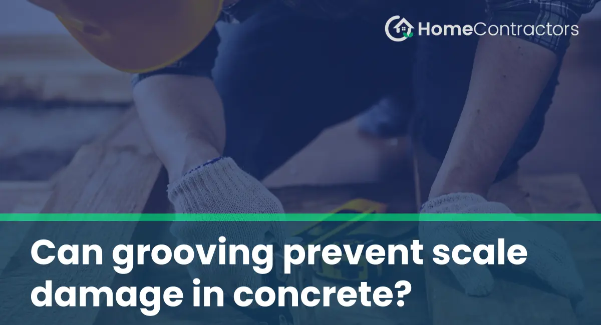 Can grooving prevent scale damage in concrete?