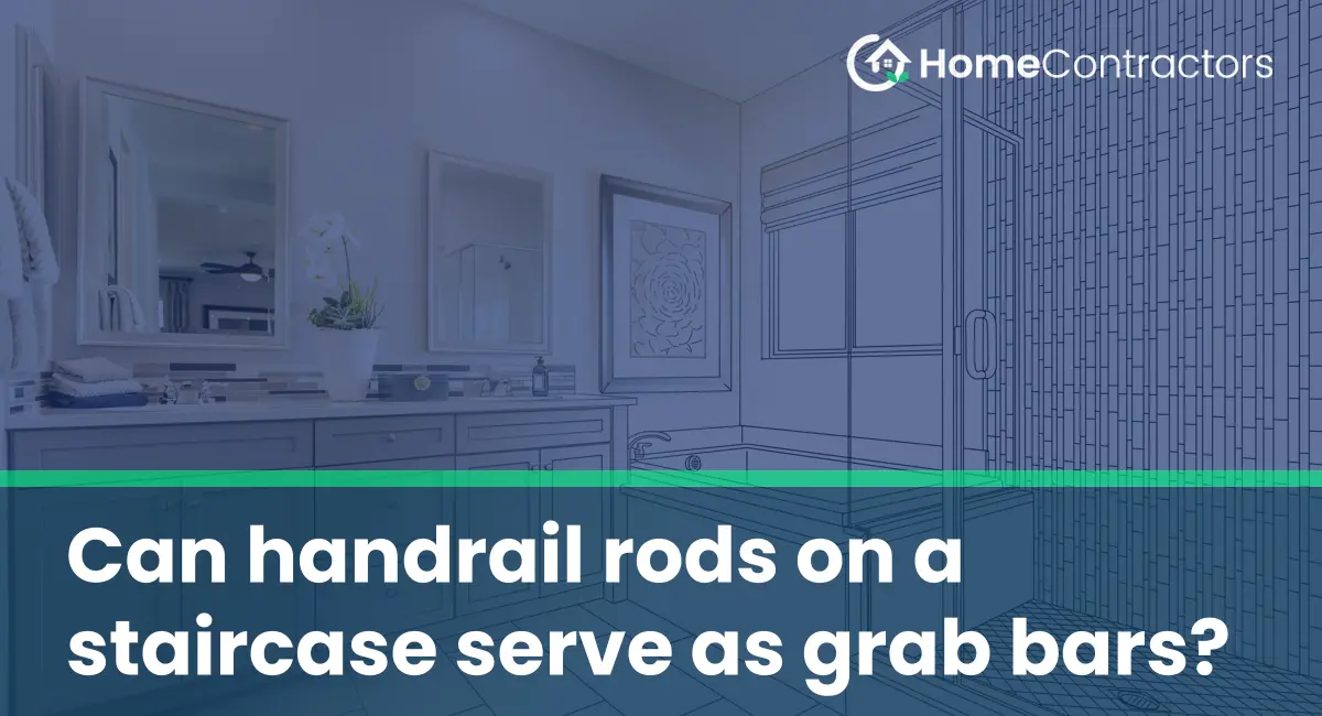 Can handrail rods on a staircase serve as grab bars?