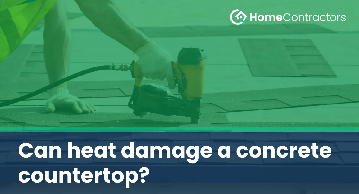 Can heat damage a concrete countertop?