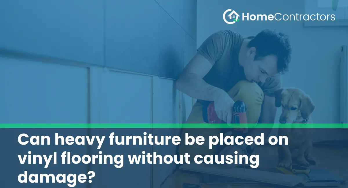 Can heavy furniture be placed on vinyl flooring without causing damage?
