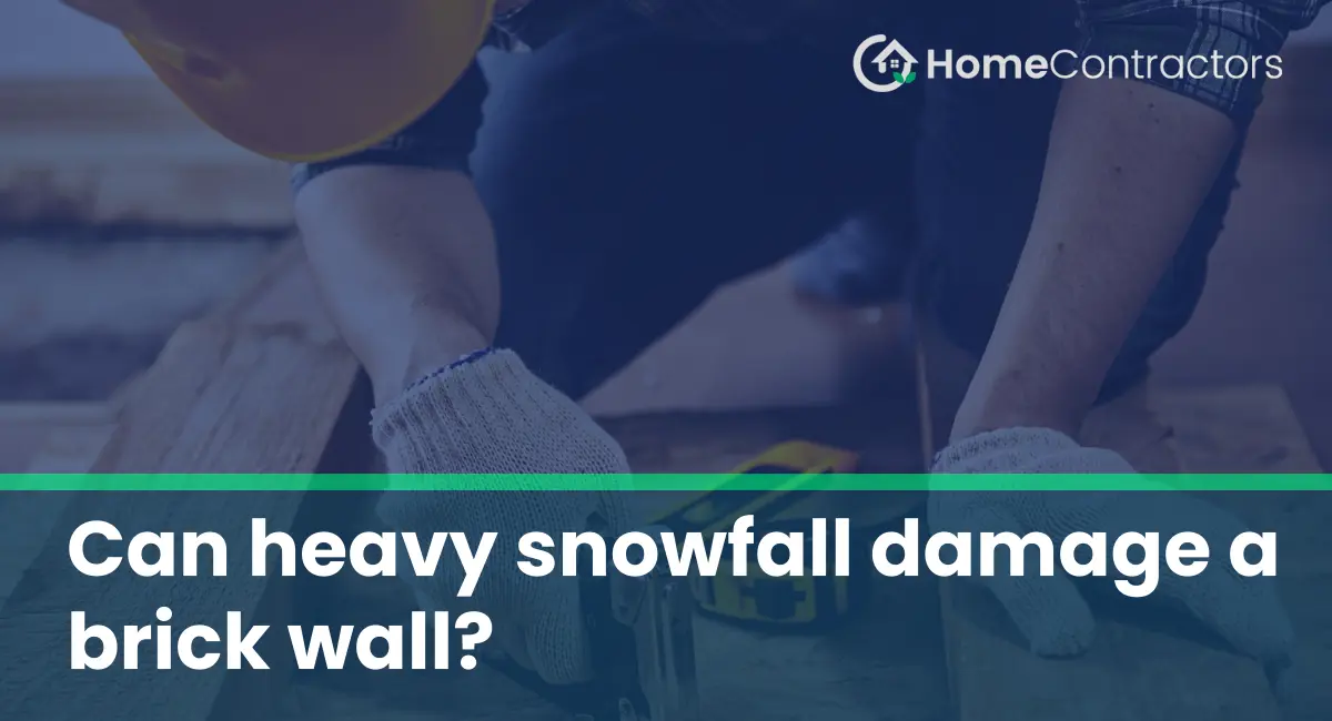 Can heavy snowfall damage a brick wall?