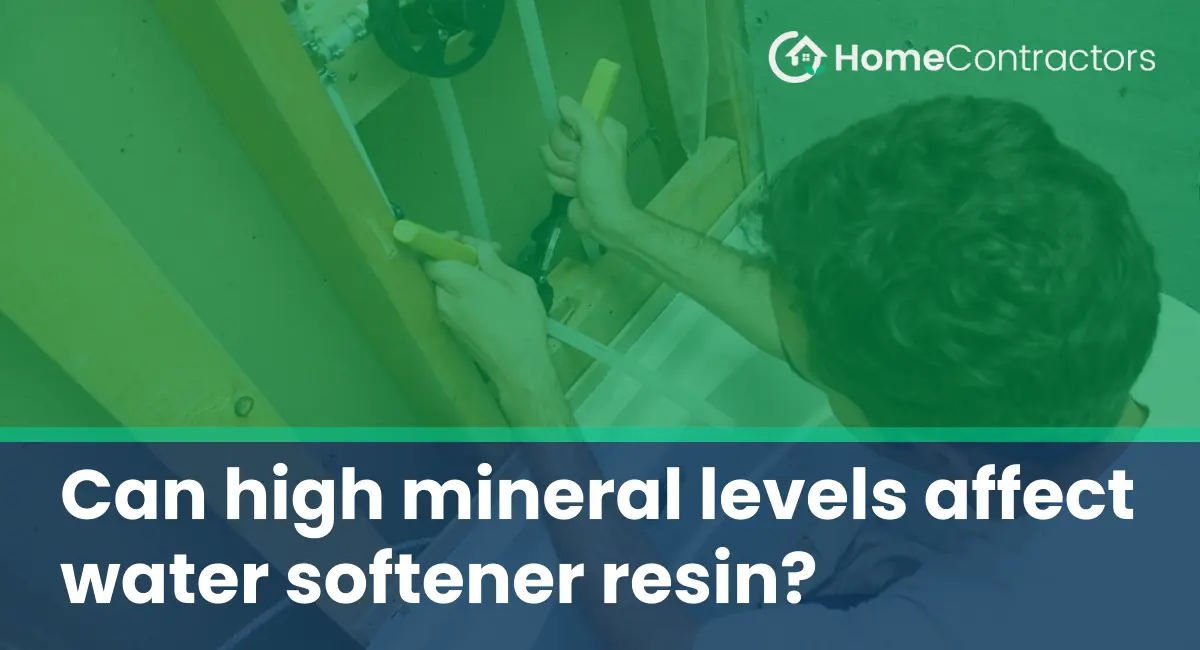 Can high mineral levels affect water softener resin?