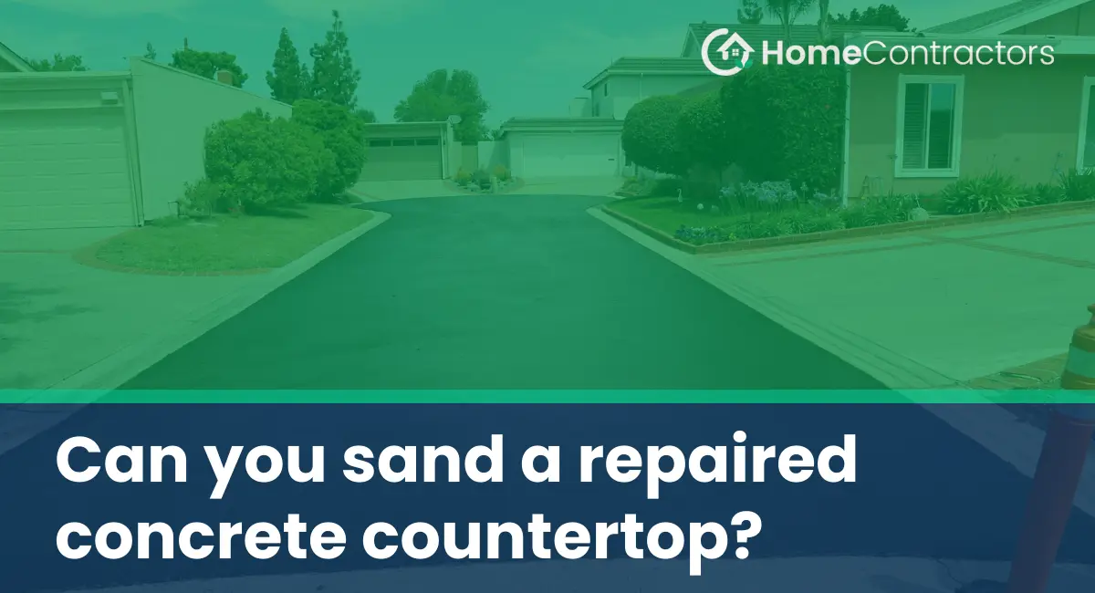 Can you sand a repaired concrete countertop?