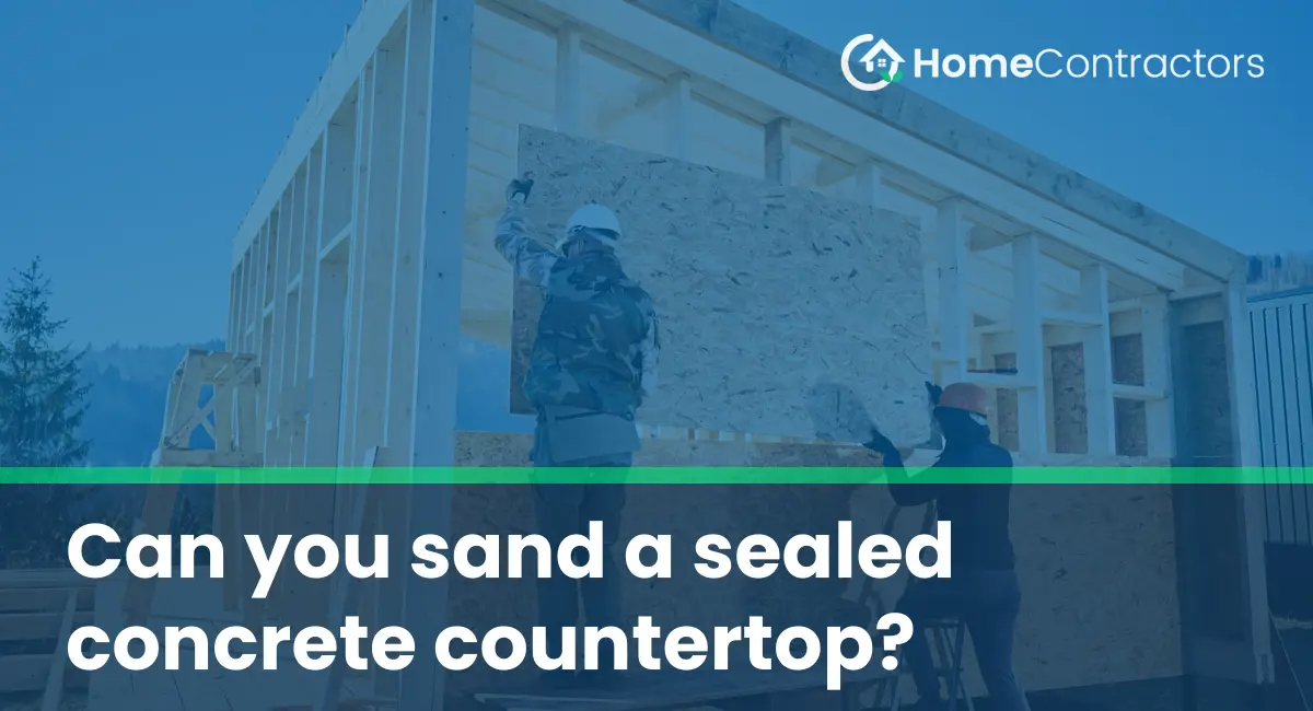 Can you sand a sealed concrete countertop?