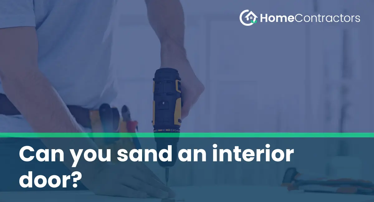 Can you sand an interior door?