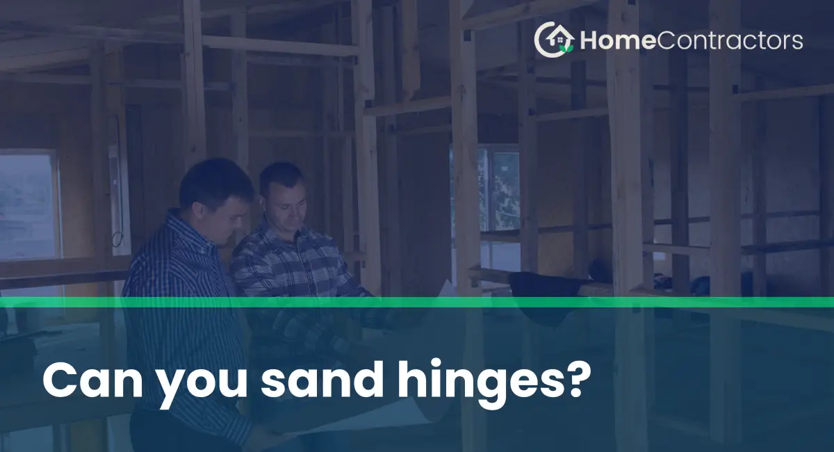 Can you sand hinges?