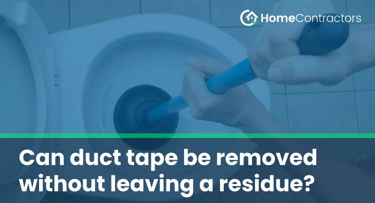 Can duct tape be removed without leaving a residue?