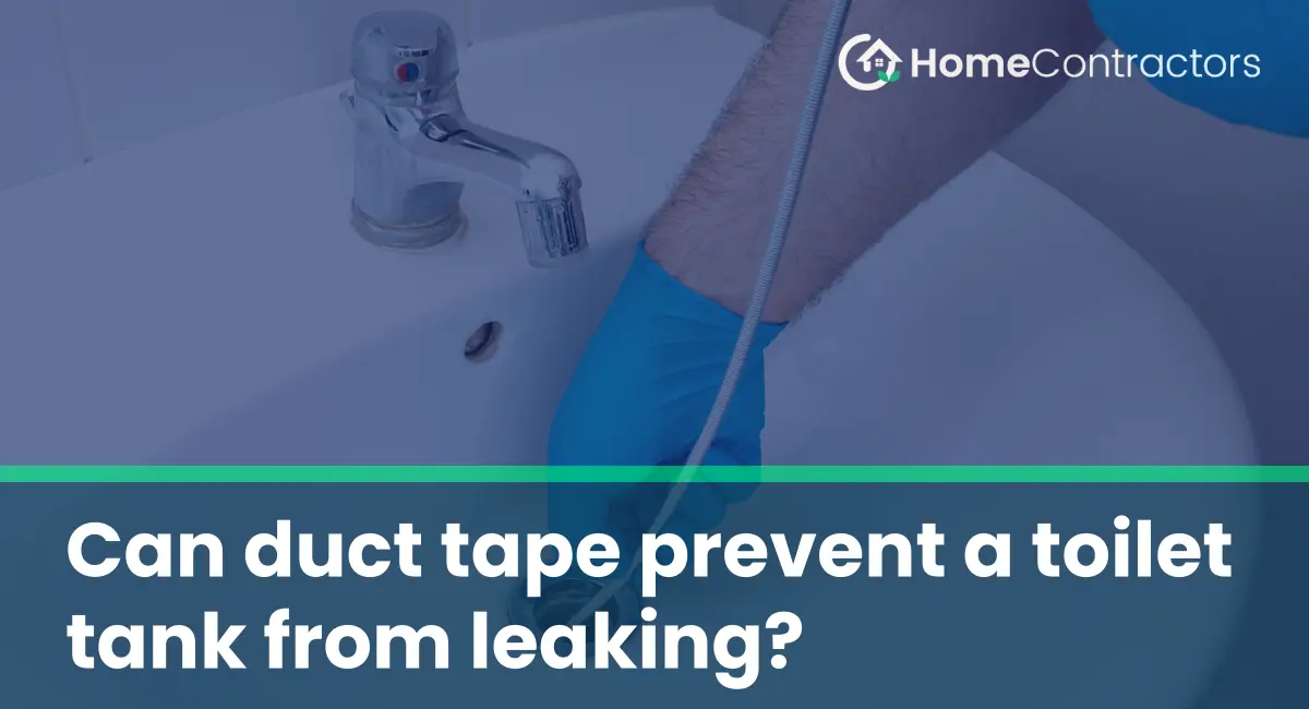 Can duct tape prevent a toilet tank from leaking?