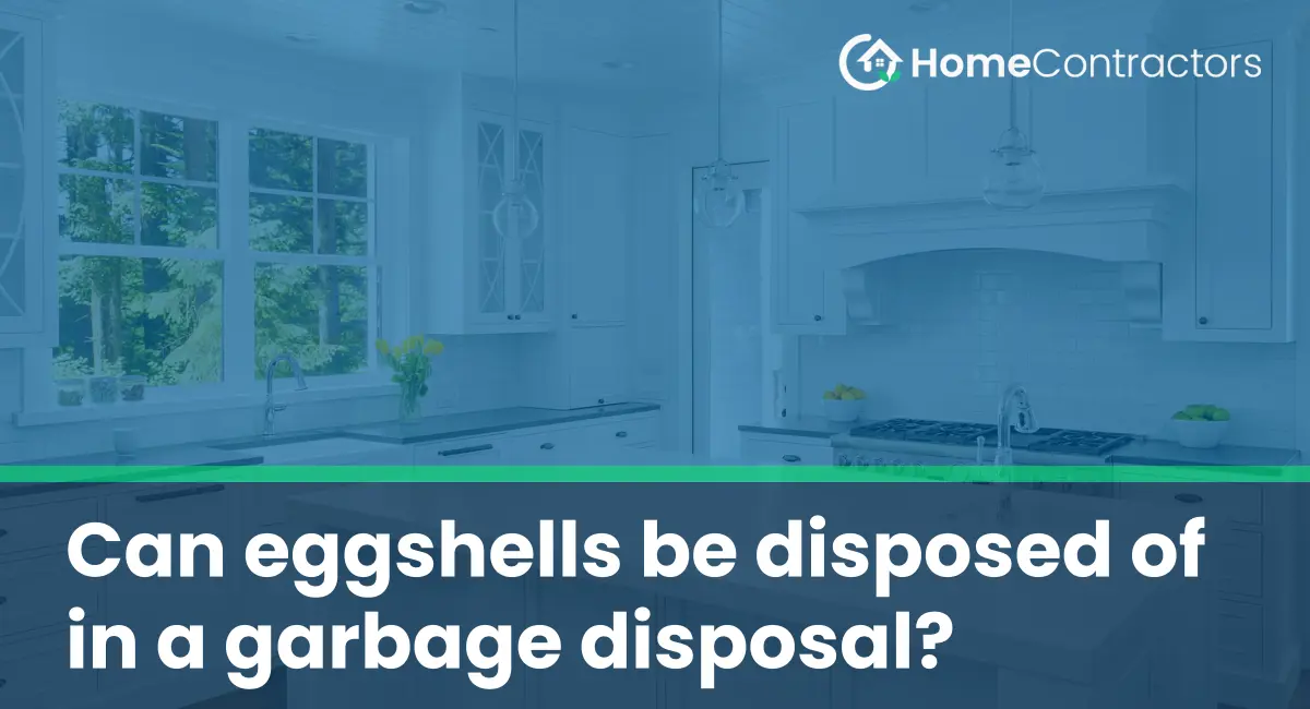 Can eggshells be disposed of in a garbage disposal?