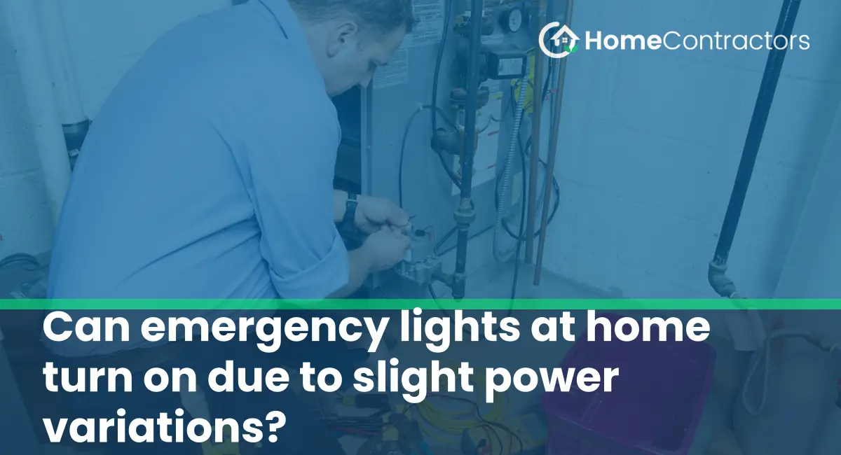 Can emergency lights at home turn on due to slight power variations?