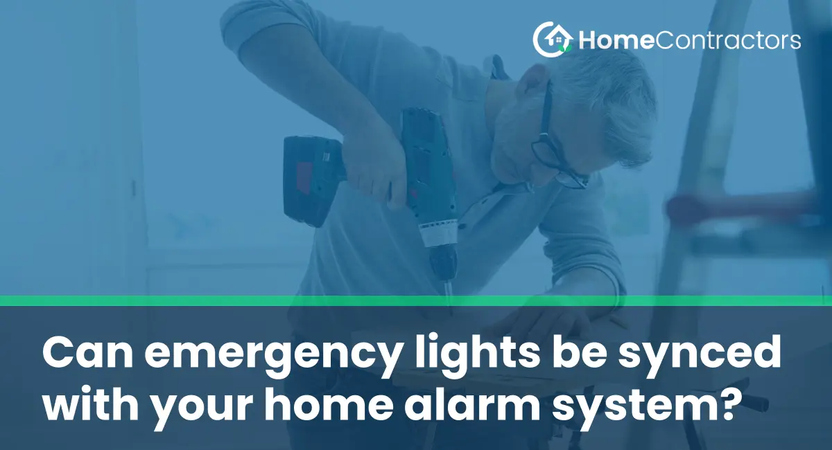 Can emergency lights be synced with your home alarm system?