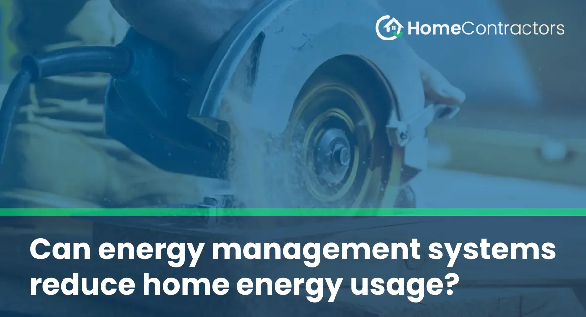 Can energy management systems reduce home energy usage?